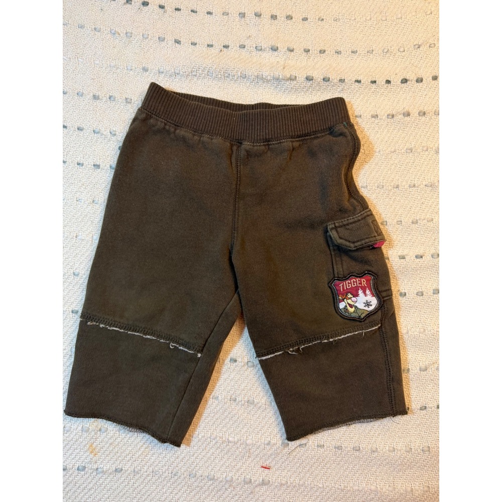 Vintage Disney Baby Tigger Brown Fleece Cargo Pants 12 Months Winnie the Pooh